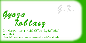 gyozo koblasz business card